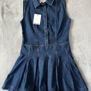 Reformation Arellano Denim Mini Dress NWT